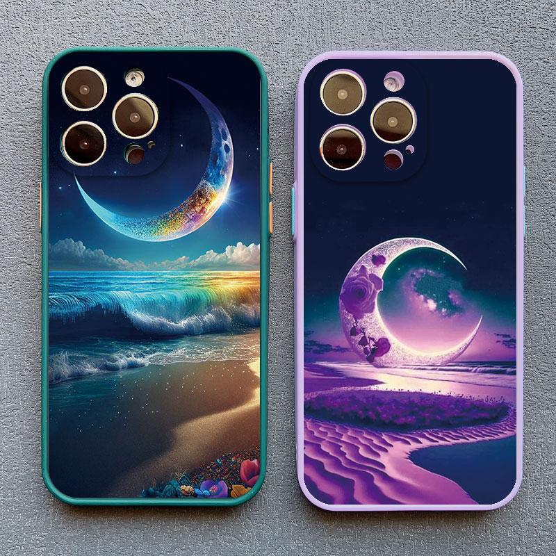 Чехол для телефона 'Звездная ночь' Арт Эстетика Пляж Ночной вид Для iPhone 17 16 15 11 Pro Max Plus XS X XR 13 12 Pro Max Mini