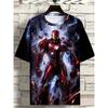 Летняя мужская 3D-печатная футболка Marvel Мстители Железный Человек - Уличная с круглым вырезом, свободная, с коротким рукавом, для взрослых, спортивная футболка