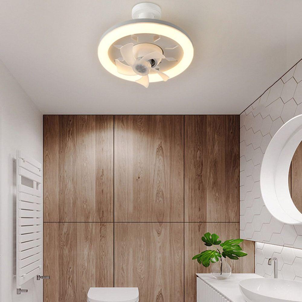 Remote Control Ceiling Fan 2 In 1 Electric Cordless Fan Hanging Fan with LED Light Bathroom