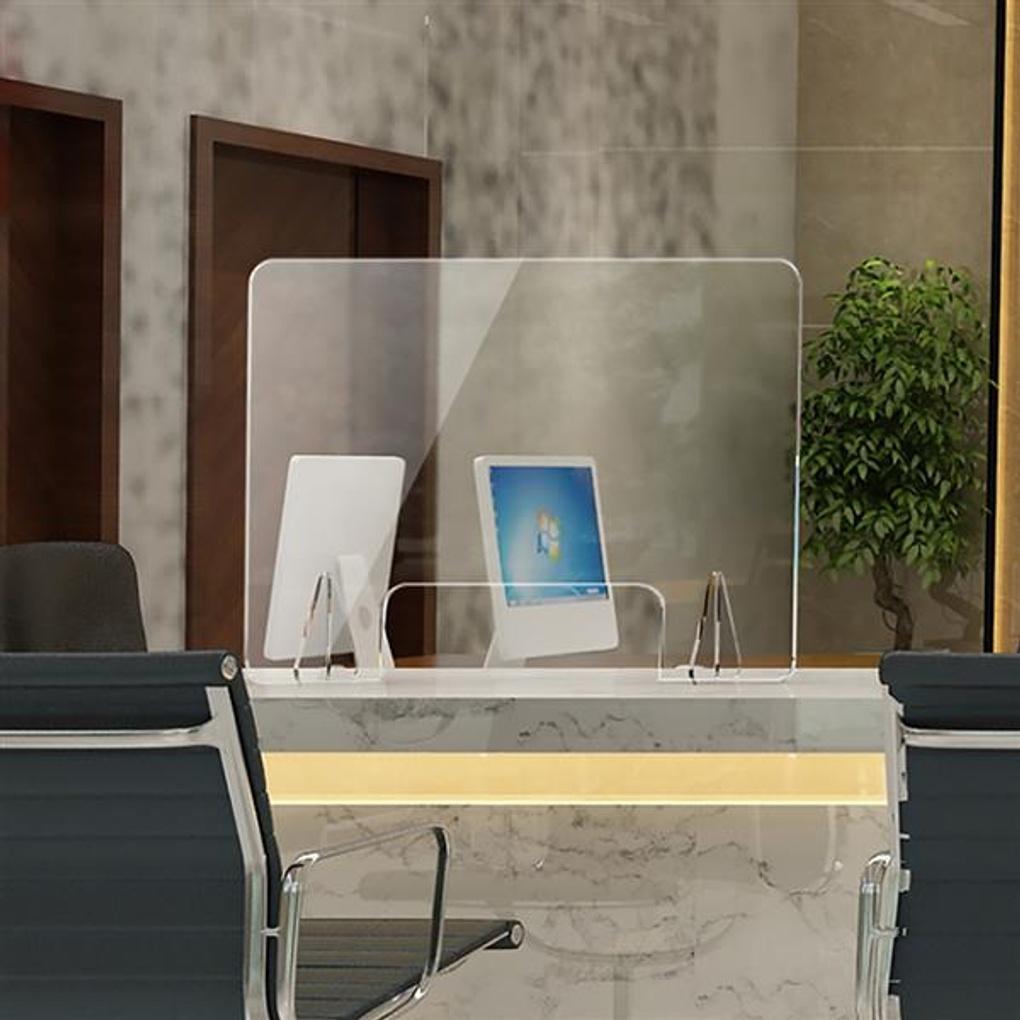 Безопасная прозрачная акриловая перегородка (40x40cm) тип открывающегося окна