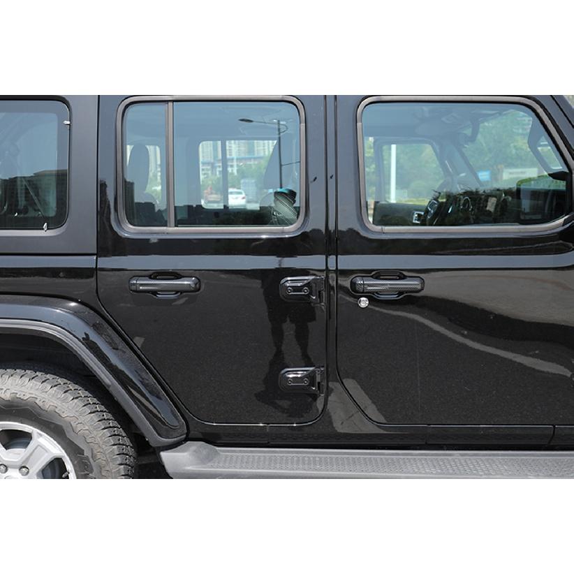 Car Side Door Grab Handle Decoration Cover Tailgate Handle Stickers for Jeep Wrangler JL 2018-2023 4-Door Exterior