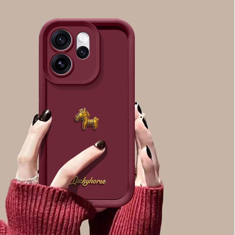 Милый 3D Золотой Конь С Шнурком Чехол Для Телефона Для OPPO Reno 15 14 13 12 11 10 8 Pro 7 6 5 4 Lite 3 14F 13F 12F 11F 2F 8Z 8T Чехол