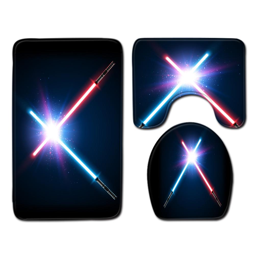 Bathroom Floor Mat Bathroom Mat Toilet Three-Piece Set