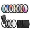 52mm Phone Lens Filter Kit with 7 Colors Graduated Filters + CPL + Star Filter + Close Up Filter +