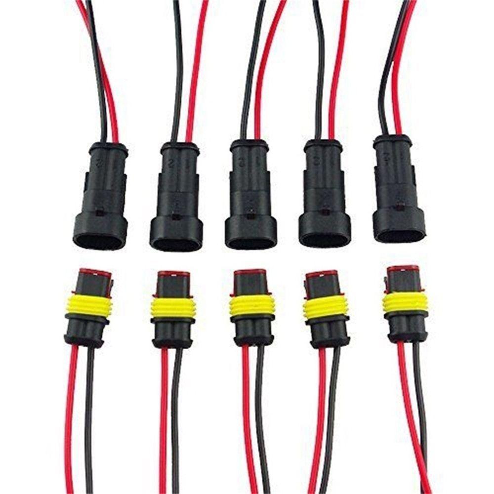 Автомобильный водонепроницаемый 2-контактный разъем с проводом AWG, морской автомобильный разъем, комплект штекерных разъемов, электрический