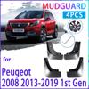 4 PCS Car Mud Flaps for Peugeot 2008 2013~ 2014 2015 2016 2017 2018  Mudguard Splash Guards Fender Mudflaps Auto Accessories
