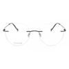 Rimless Round Black SmaRtbuy Collection Bayou Rt 003 C4 Fashion Unisex Eyeglasses