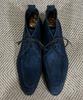 Joenshoe Holst Suede Chukka Boots Dark Navy