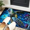 Cartoon Sea Turtle Artwork Office Rug Chair Mat, Entryway Carpet, Suitable for Front Door, Bedroom, Living Room, Desk, Holiday Gift