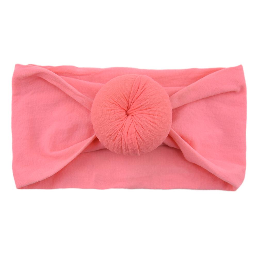 Детские головные уборы из нейлона, широкие детские аксессуары для волос, мягкие чулки с шариками, повязка на голову для малышей из нейлона, повязка на голову в виде пончика