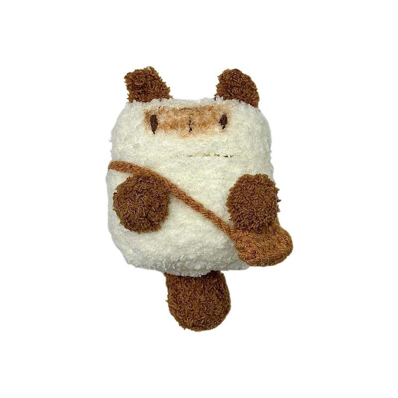 Плюшевый рюкзак белый кот для AirPods 1 apple bluetooth беспроводной чехол для гарнитуры 1/1/1 поколения pro1 вязание