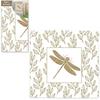 [Q4325] - Taupe Beige 'Nature' Cotton Cushion Cover (dragonfly) - 40x40 Cm