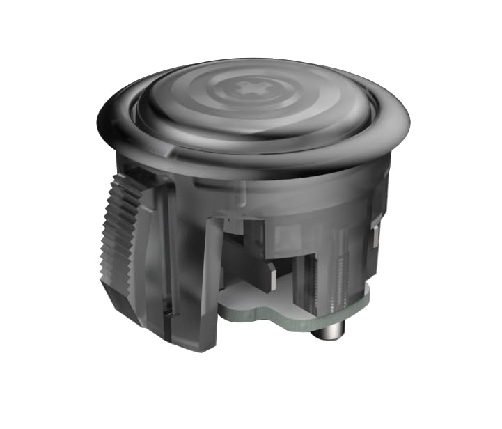 6pcs Original Punk Workshop PWS Blaze Button Fighting Game Controller for Arcade Machine Fight Stick Hit Box (6pcs 24mm Black)