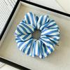 New Korean Striped Headband Trendy Simple Elastic Hair Band Blue Color Style Hair Loop For Women Hair Accessories Girls Ponytail Tie