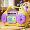 Детская многофункциональная радиоигрушка с музыкой, светом, записью, 6 английских песен, для малышей, мальчиков, девочек, мультяшное радио в виде жирафа и динозавра, развивающая игрушка