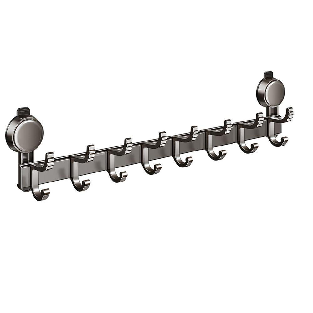 Suction Cup Wall Mount Coat Rack Removable Hanging Key Holder Bathroom Towel Hanger  Entryway
