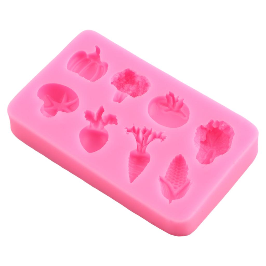 Силиконовая форма для помадки с фруктами и овощами, клубникой для украшения торта из сахара, топпер для кексов, конфет, шоколадной жевательной резинки, формы для полимерной глины