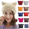 Womens Unisex Knit  Winter Thick Cat Ears Knit  Warm Hats