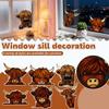 Cow Window Corner Decoration, 3 Peeping Cow Window Ornaments, Easy-to-Install Christmas Cow Decorations, Farm Animal Christmas Decorations, Suitable