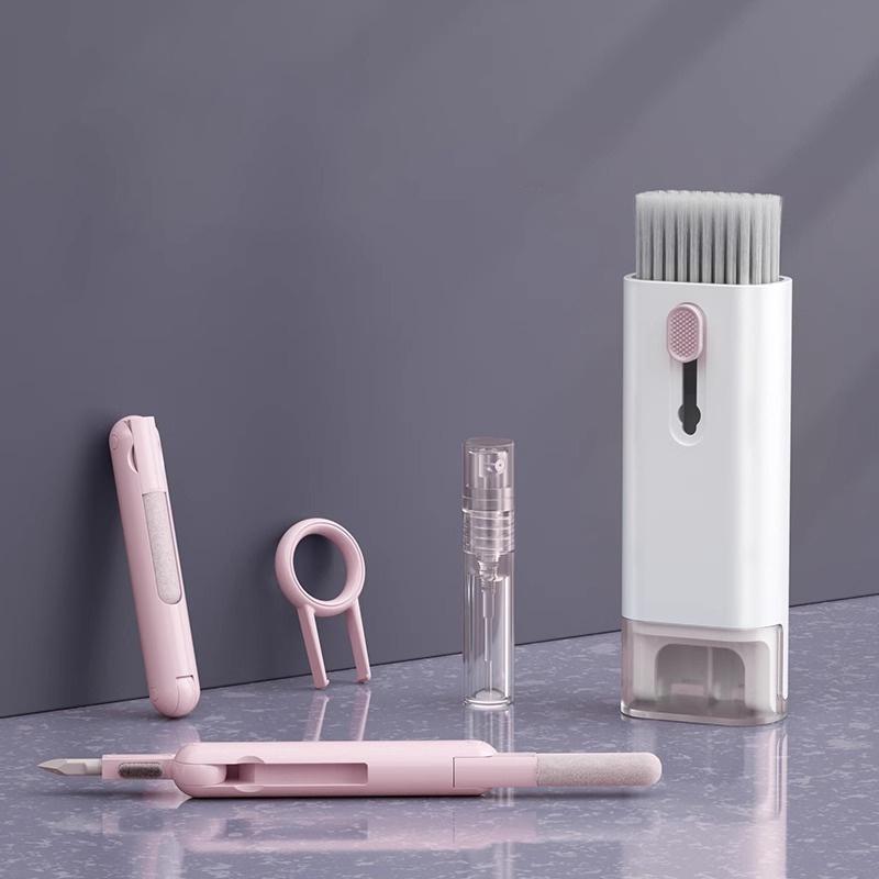 7 в 1 набор щеток для чистки клавиатуры компьютера, очистка экрана, многофункциональные инструменты для чистки чехла гарнитуры, распылитель для очистки пепла