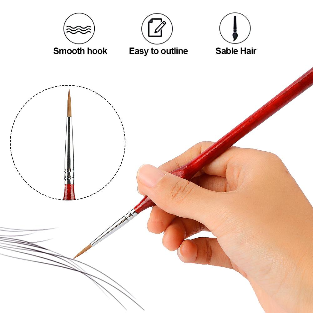 7 шт./компл. профессиональный набор кистей для рисования соболиным волосом, гуашь, масляная кисть, миниатюрные художественные кисти, товары для рукоделия