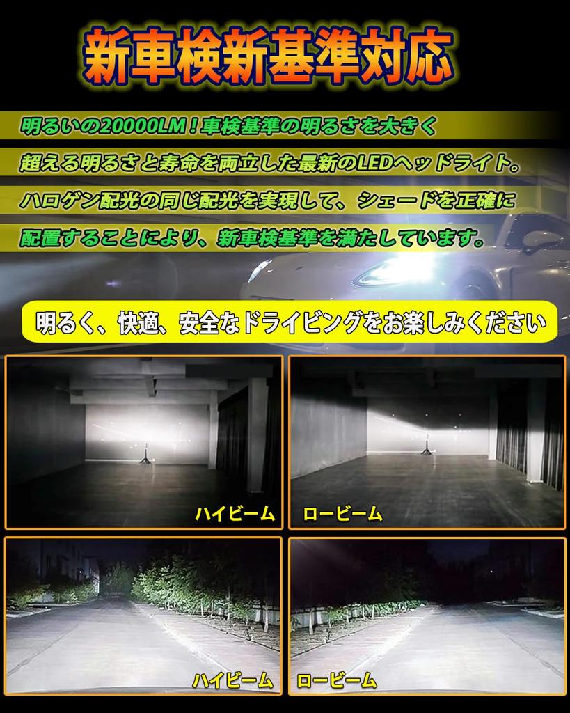Светодиодная фара GULATALL HB4, взрывоопасный свет 20000 лм, совместимая с осмотром транспортного средства, 12 В, для автомобилей/мотоциклов, белый цвет, 6000 К, набор из 2 шт.