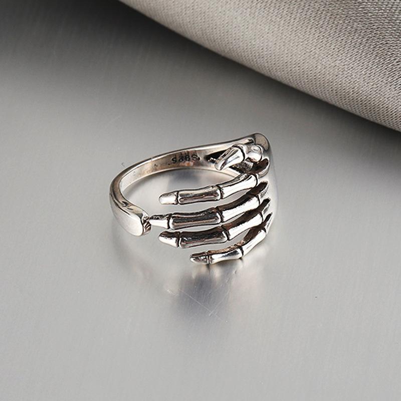 Creative Retro Personality Ring Punk Style Hell Ghost Finger Ring Ancient Silver Index Finger Ring MIT
