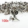 100PCS 10mm Punk Silver Cone Spikes Screwback Studs DIY Craft Cool Rivets Hot for Clothes Bag Shoes Leather Handcraft