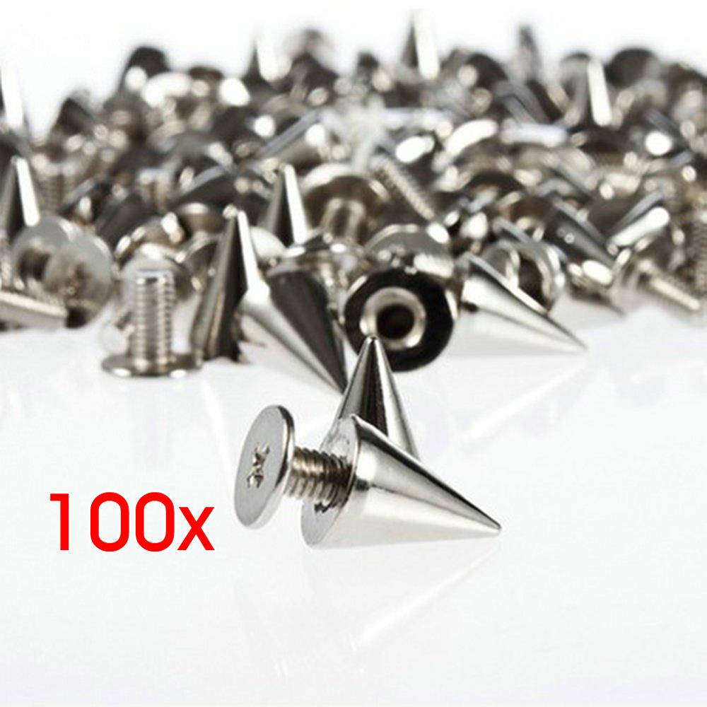 9.5mm Craft Garment Clothes/Bag/Shoes/Leather Cone Studs Rivets Spikes Screwback Punk Style