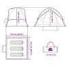 Dome Camping Tent for 3 Persons Gray and Orange Waterproof