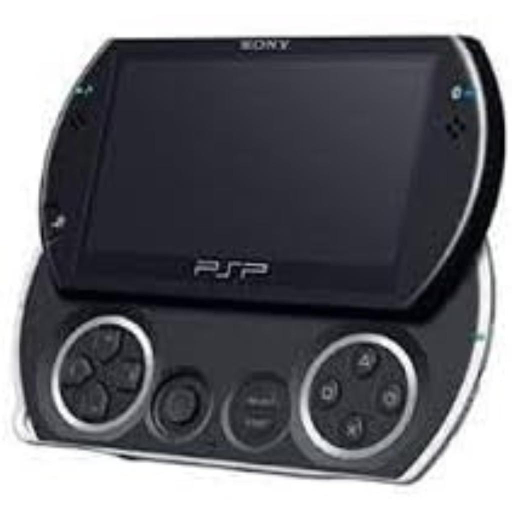 Восстановленная портативная консоль Sony PSP go черного цвета с замененным ЖК-экраном (PlayStation go) (PSP-N1000PW)