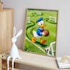 Donald Duck soccer diamond painting kit for living room, bedroom, study and other interior space decoration