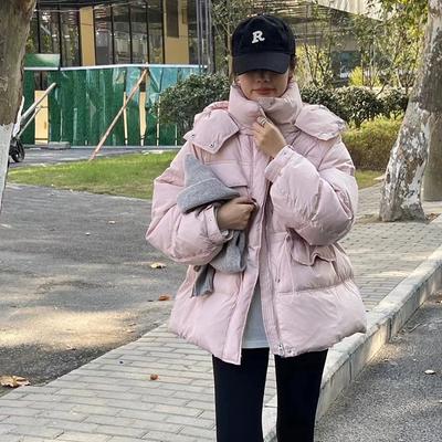 Куртка женская короткая пуховая 2025 зима новая мода с капюшоном утолщенная и тонкая теплая куртка в стиле милитари