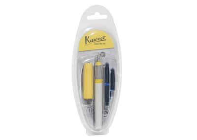 Kaweco Pakeo Фонтанная ручка Fine Light Включает 3 блистера с чернилами Официально импортируемая POB-LS Ручка, Перо, Пружина, Двойное использование, Картриджи, Тип,