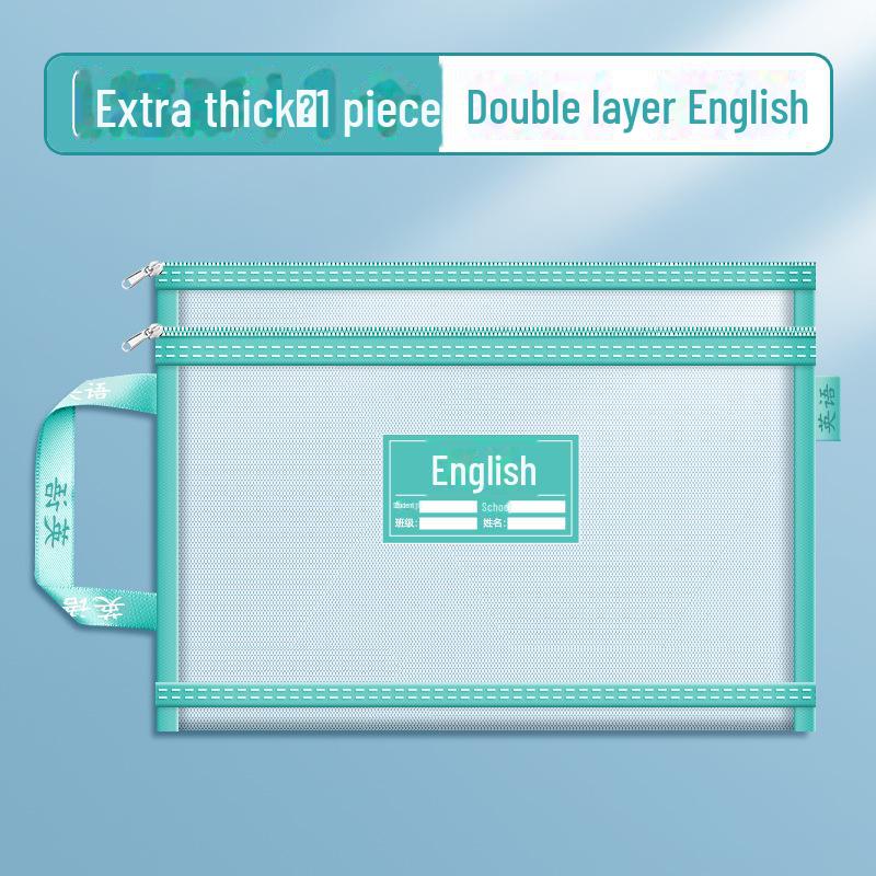 A4 Mesh L-Shaped Student Storage and Book Bag