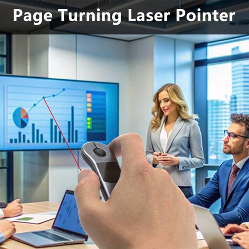 Презентер беспроводной Promotion-D13 с тачпадом, кликер-аэромышь, указка для PowerPoint Keynote PPT IOS Android