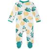 Пижама для младенцев, мальчиков и девочек с принтом ананаса, комбинезон на молнии с ножками