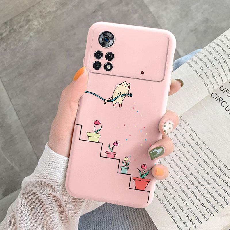 For POCO X4 Pro 5G NFC Case Watermelon Cute Fruit Love Heart Butterfly Women Dog Flower Silicone For Poco X4pro 5 G Phone Cover