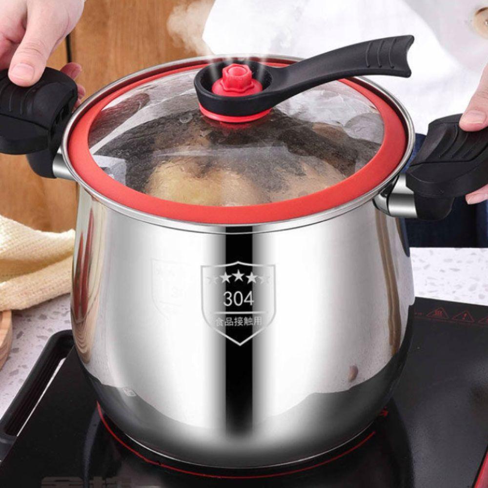 304 Stainless Steel Soup Pot Non-Stick Stockpot Kitchen Cookware Micro-Pressure Cooker Porridge