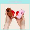Capybara Couple Heart Plush Keyring With Magnetic Attachment For Gifts