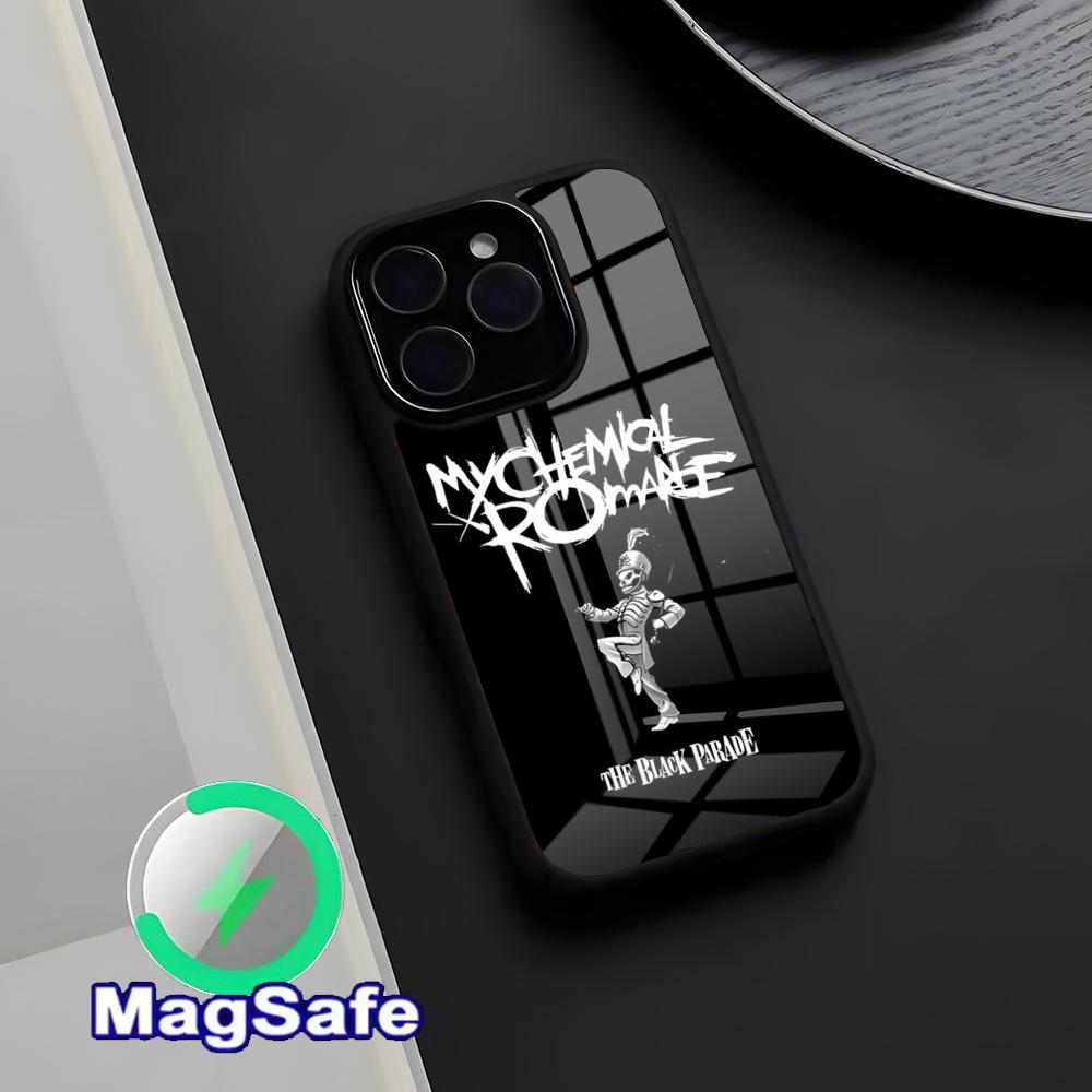 Rock Band My C-chemical Romance Phone Case Magnetic Glass Case For IPhone 17 Pro Max 16 15 14 13 11 Pro Max Plus Phone Case