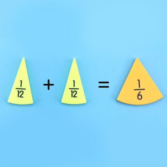 Дети Дробь Головоломка Математические Манипуляции Начальные Студенты Дробь Обучение Учебное Пособие Образовательная Дробь