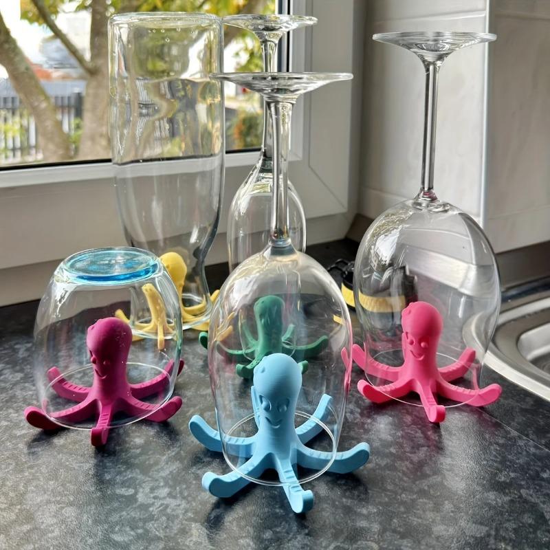 1Pc Octopus-shaped Standalone Water Bottle Drying Rack Enhanced Drying Efficiency Compatible with Various Cup for HomeOffice Use