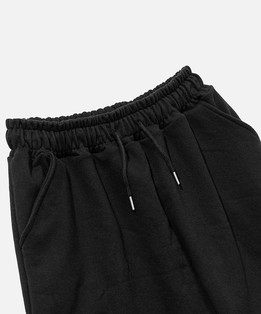 VASTIC Wide Sweat Cargo Half Pants_Black