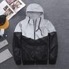 Ветровка с капюшоном и светоотражающими элементами в стиле колор-блок для мужчин и пар, осень 2024 г.