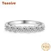 Tancise Classic 925 Sterling Silver  Zircon Ring Ladies Jewelry Wedding Promise Party Gift