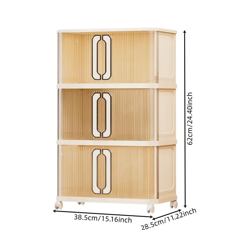 1 складной пластиковый шкаф для хранения вещей, шкаф для игрушек и закусок, вместительный двухдверный ящик для хранения, многослойный шкаф для хранения вещей