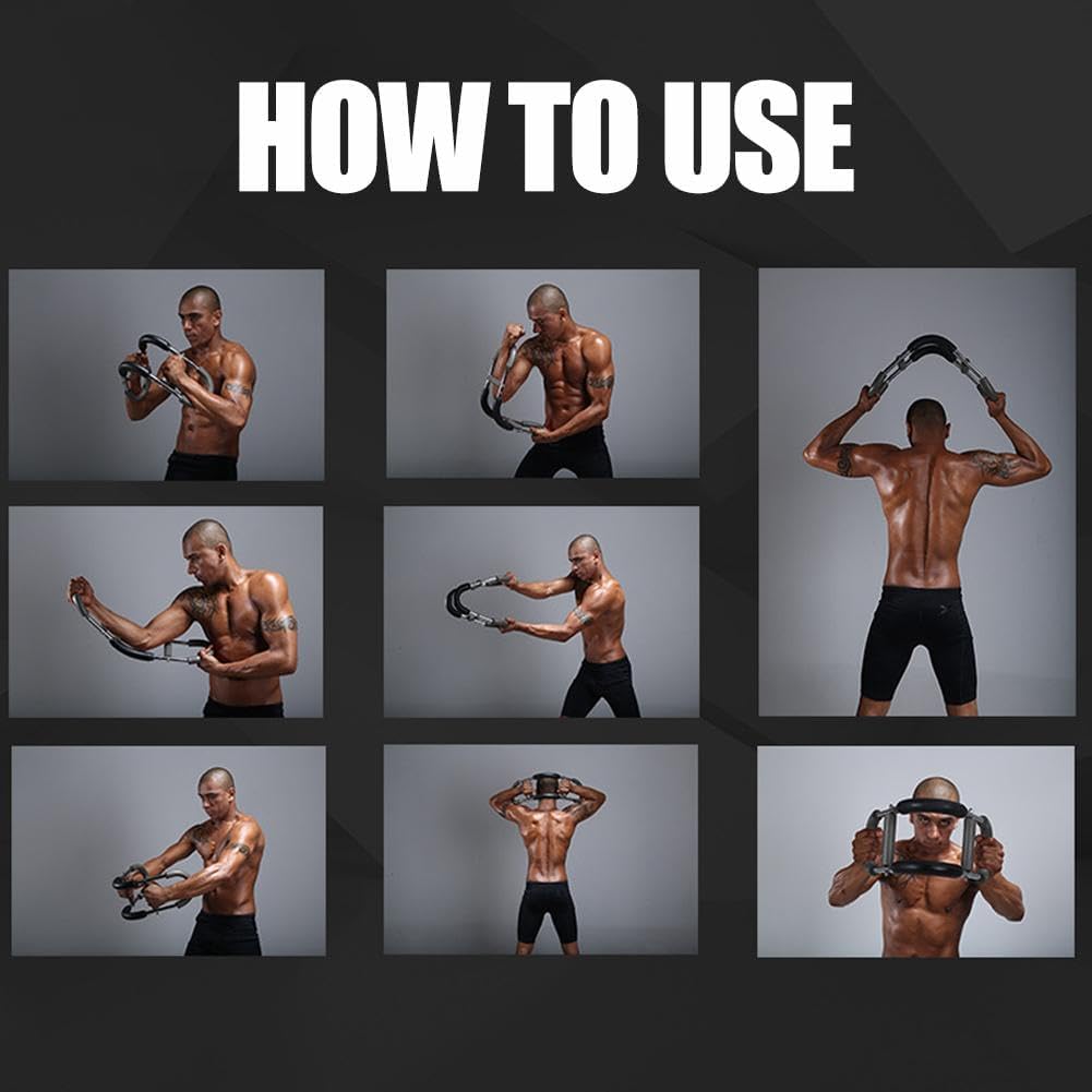 Регулируемый эспандер для груди со съемным тренажером для рук-твистером, сопротивление 40-110 фунтов