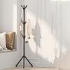 Multi-Functional Metal Coat Rack with 9 Hooks, Portable Branch-Style Hanger with 4 Shelves, for Hats, Bags, Scarves, and Towels, with Home Use