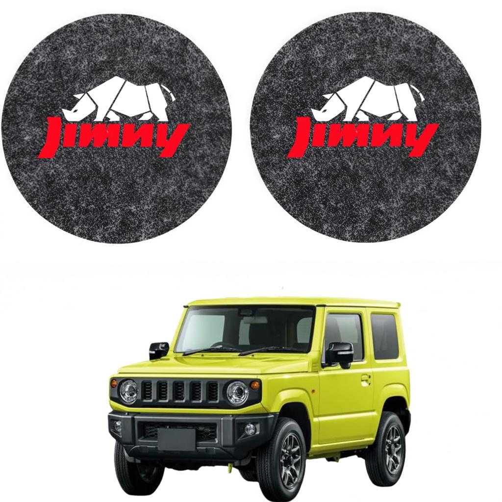 Jimny Drink Holder Pad with Car Cup Grade Car Water Cup Shock Noise and Friction Car Body Interior Car Set of 2 Logo, 77cm, Non-Slip Coaster, Mat,